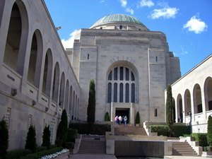 Hall of Memory from the courtyard, Australian War Memorial, Canberra
