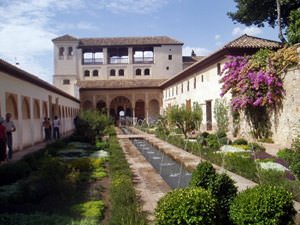 Fountains at Rose Garden Granada, Spain
