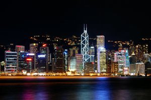 View of Hong Kong Island From the Avenue of the Stars