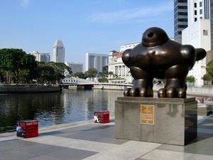 Bird sculpture by the famous Colombian artist Fernando Botero - Boat Quay