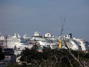All the ships in port, Nassau, Bahamas