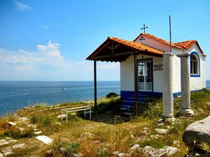 THE LITTLE GREEK CHURCH ON THE CLIFFTOP