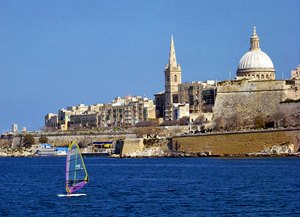 Windsurfer, Marsamxett Harbour, Sliema-Valletta