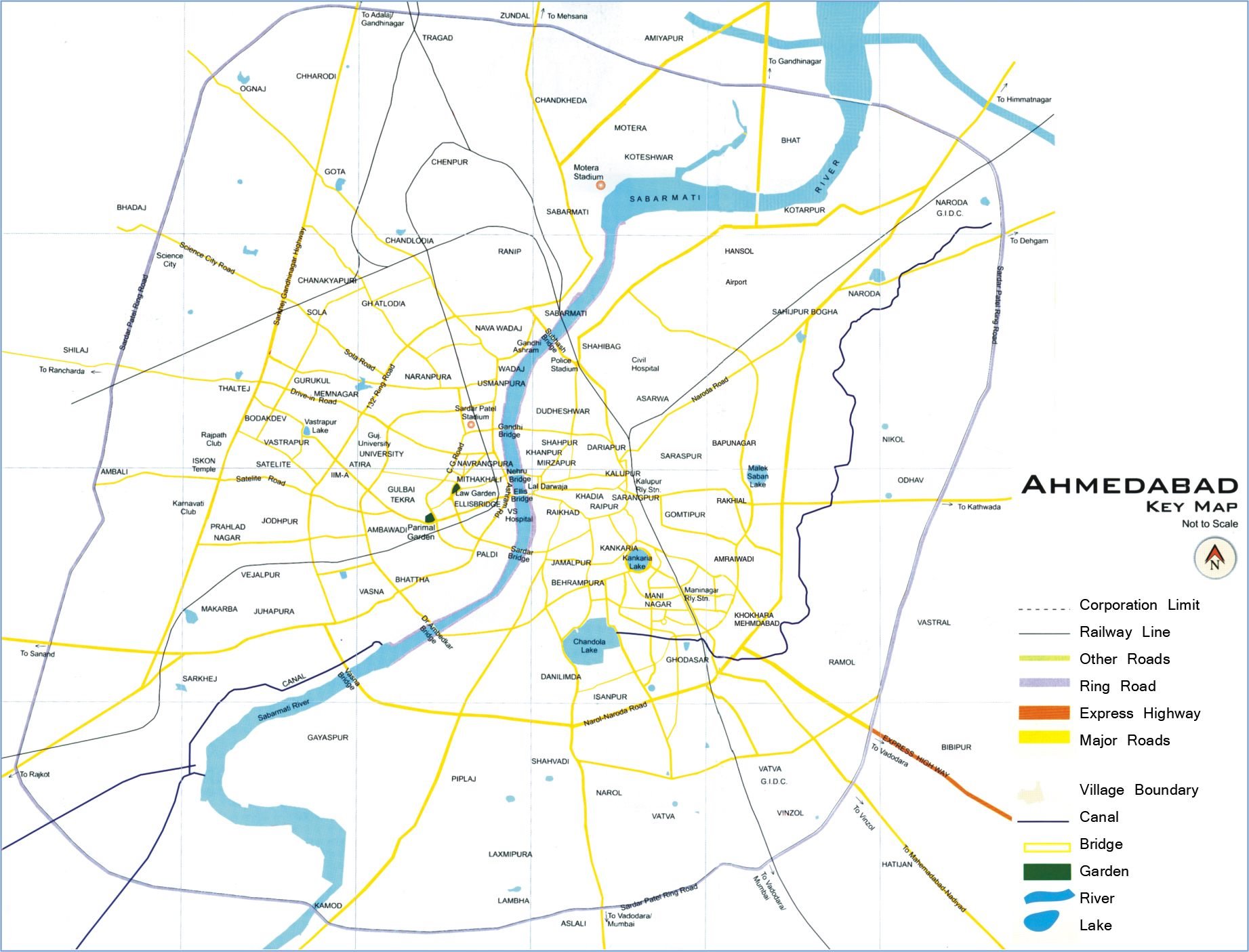 Large Ahmedabad Maps for Free Download and Print | High-Resolution and