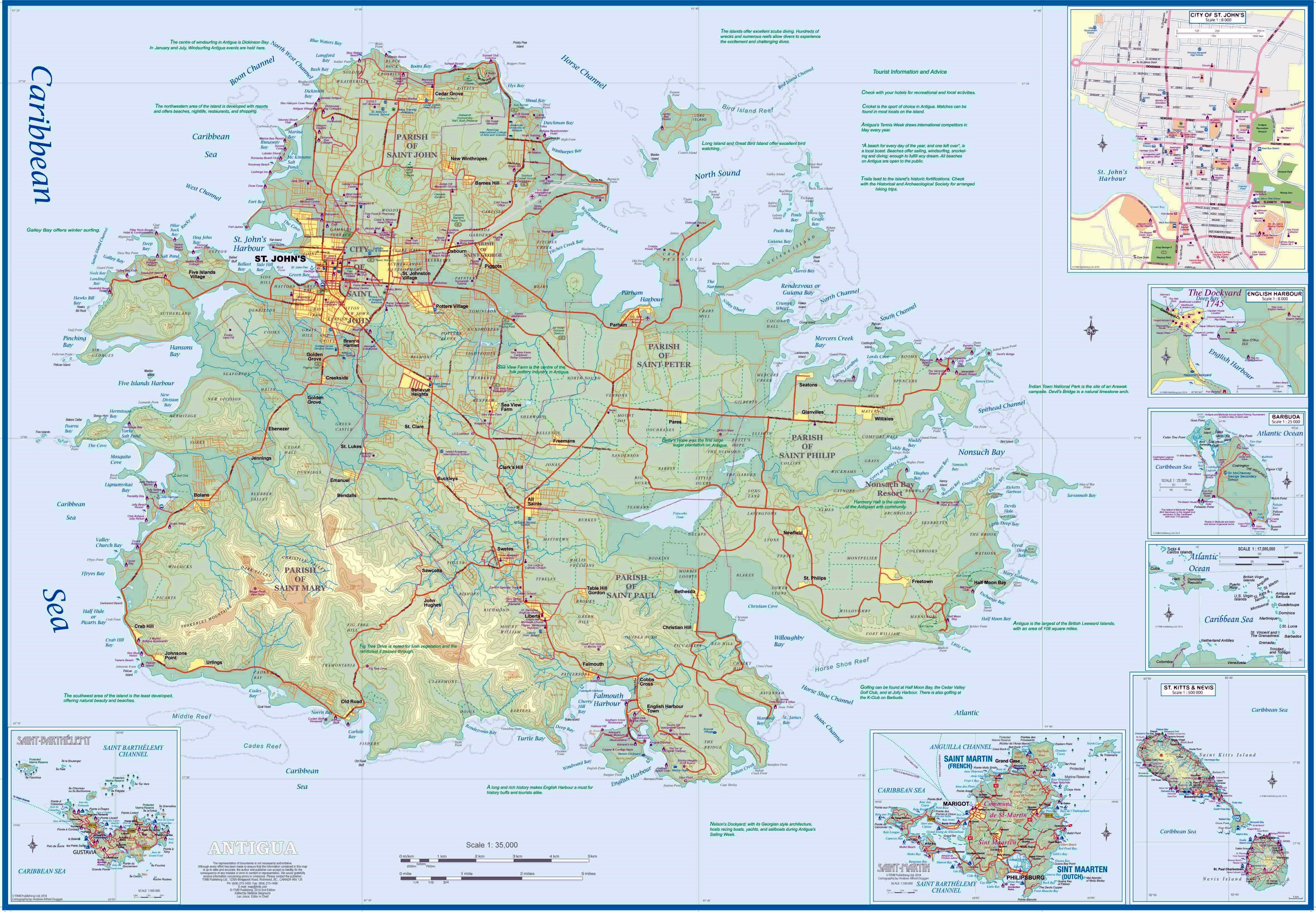 Antigua Island Map 1 