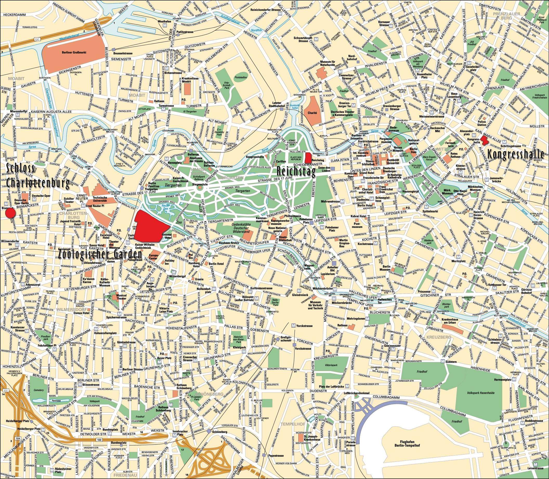 berlin mapa Large Berlin Maps for Free Download and Print | High Resolution  berlin mapa