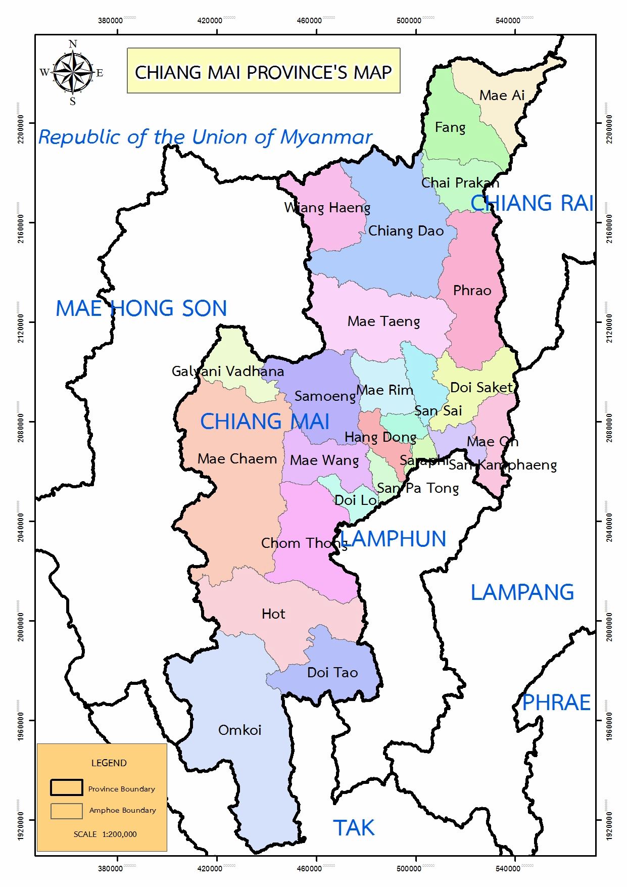 Large Chiang Mai Region Maps For Free Download And Print High