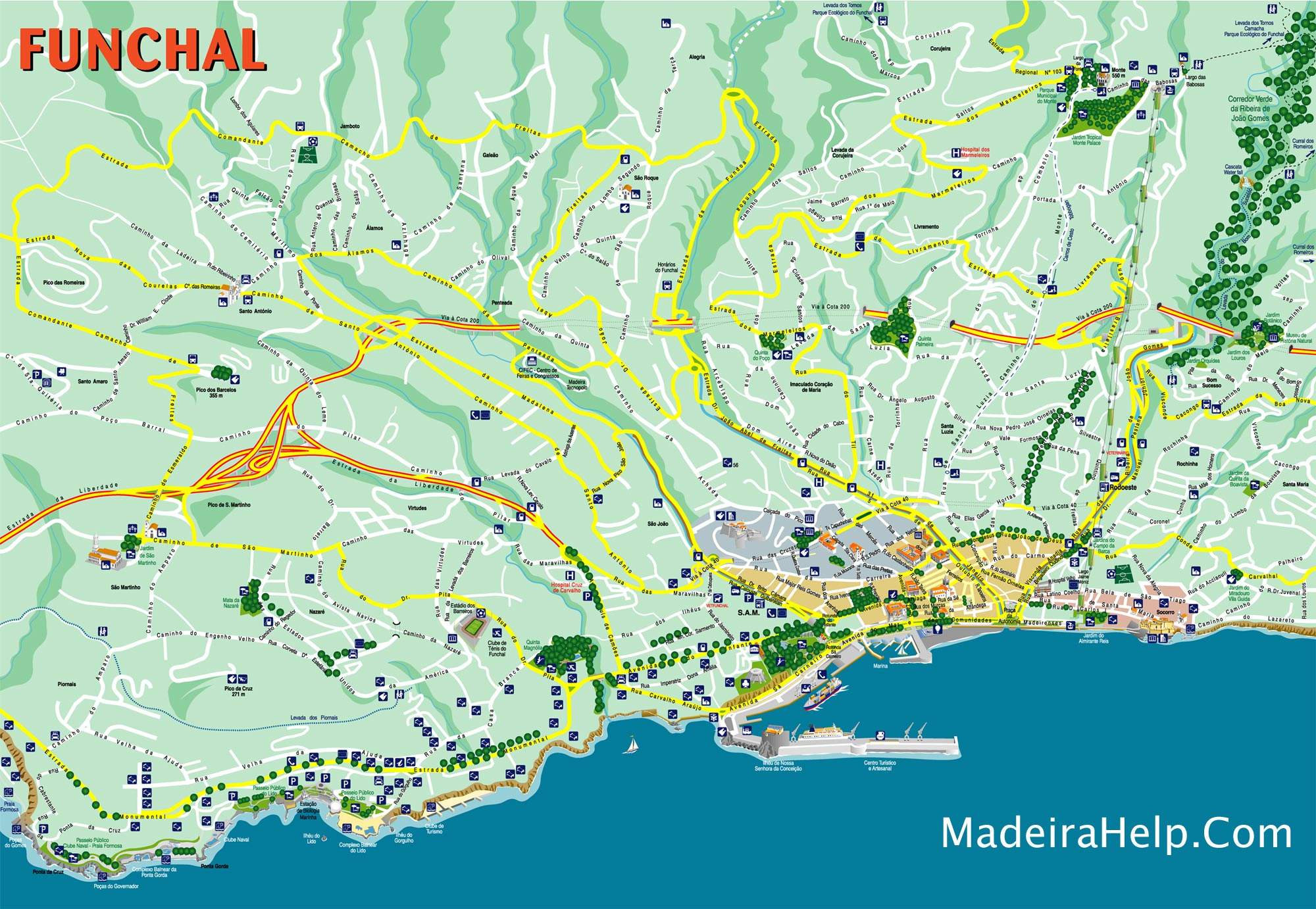 funchal carte du monde