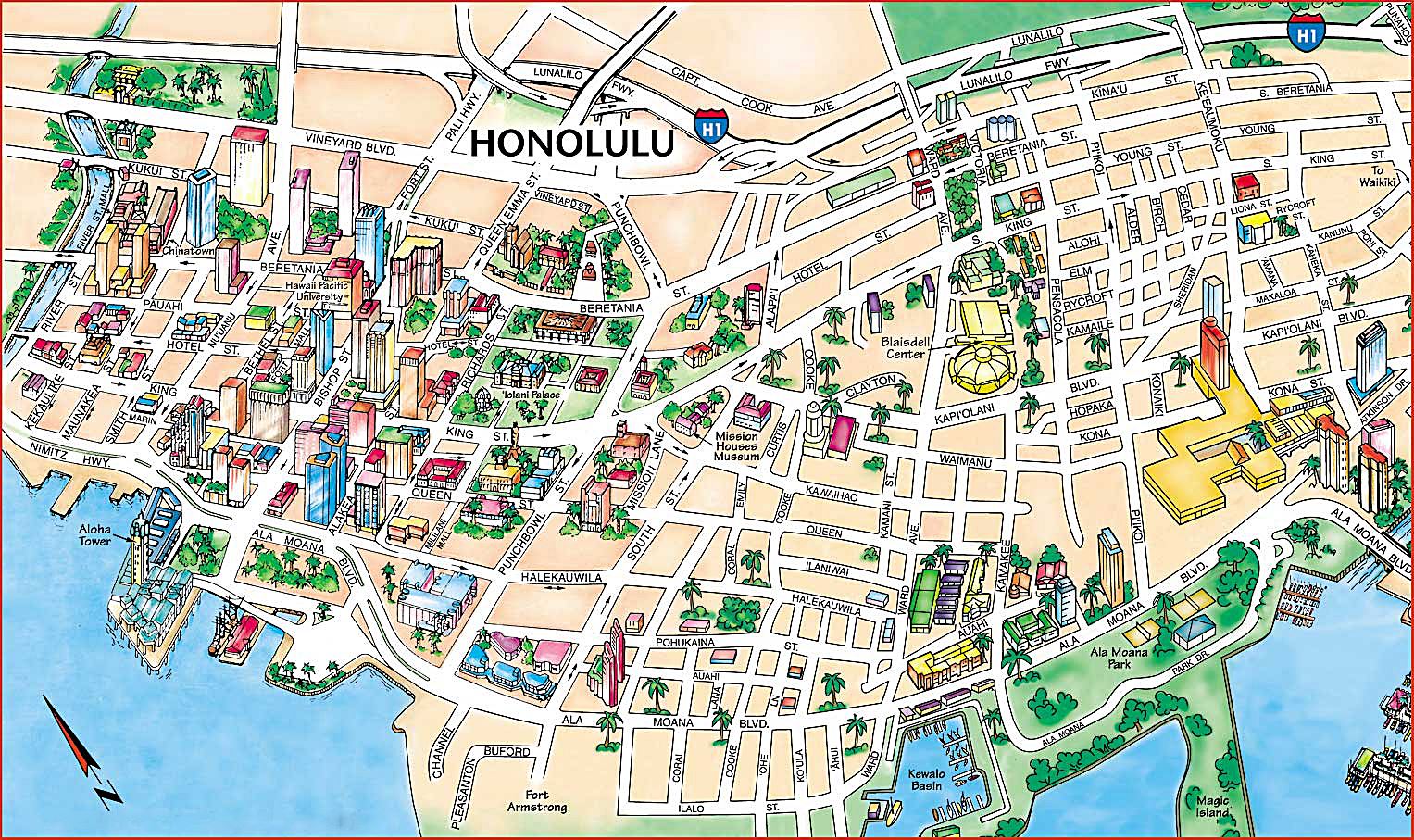 Large Honolulu Maps For Free Download And Print High Resolution