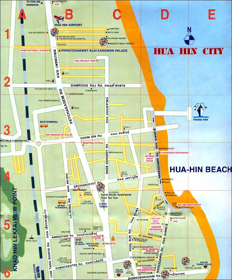 Large Hua Hin Maps For Free Download And Print High Resolution