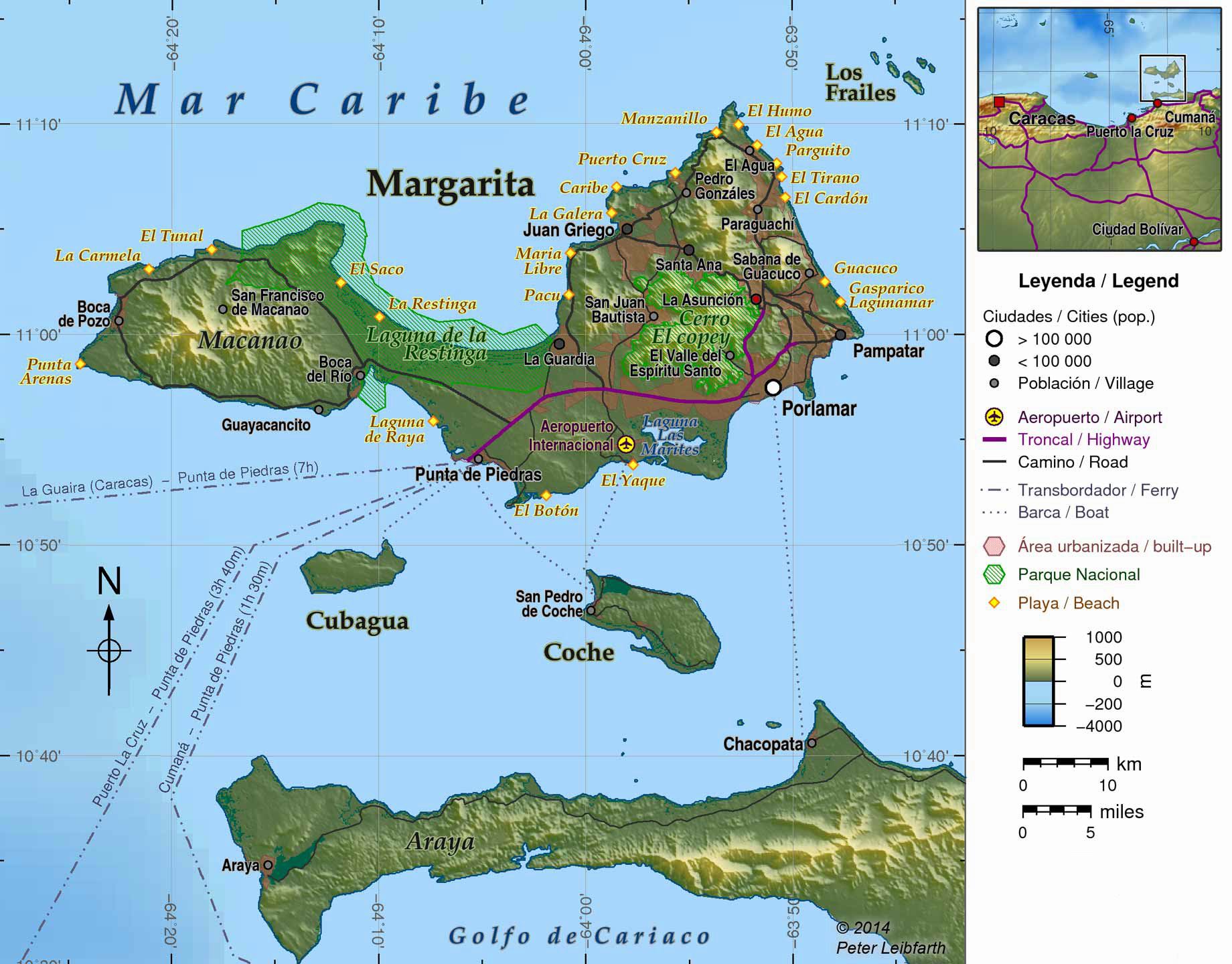 Mapas Detallados De Isla Margarita Para Descargar Gratis E Imprimir