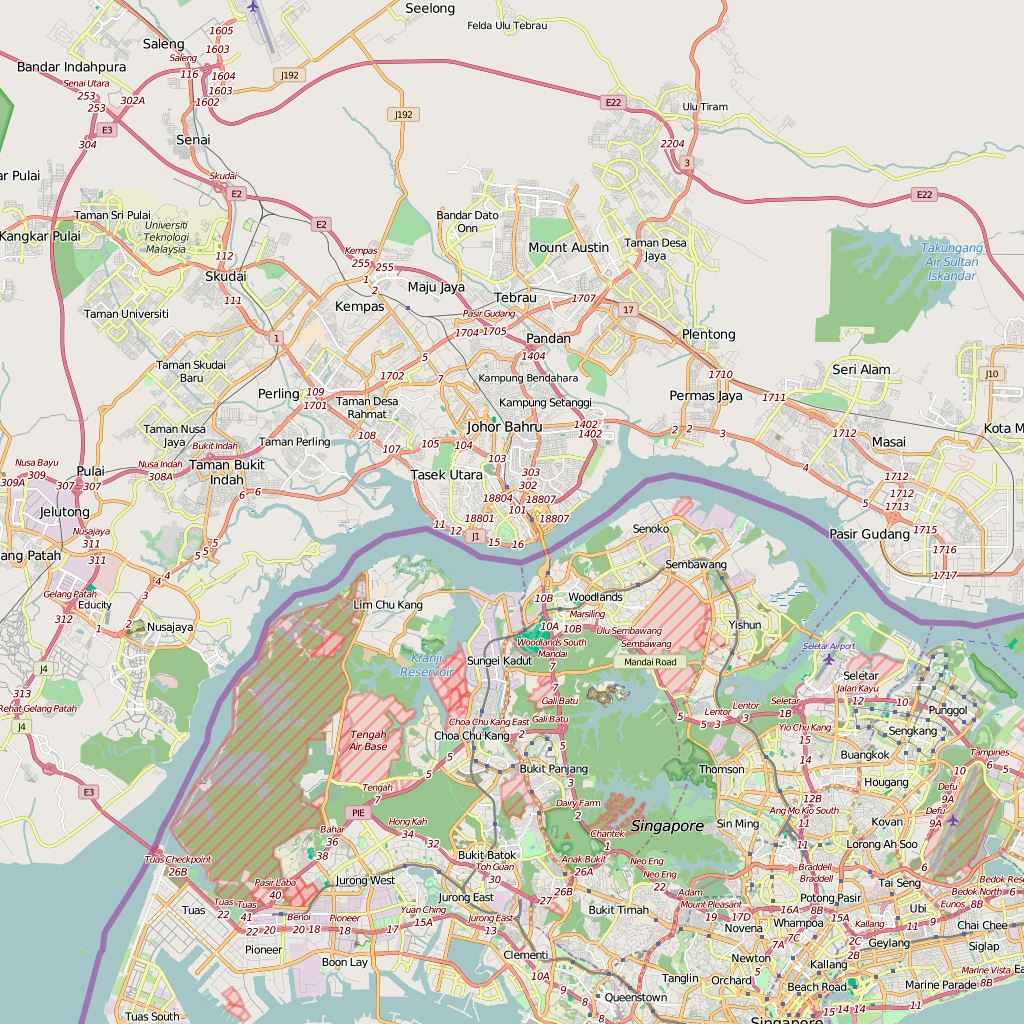 Large Johor Bahru Maps for Free Download and Print High