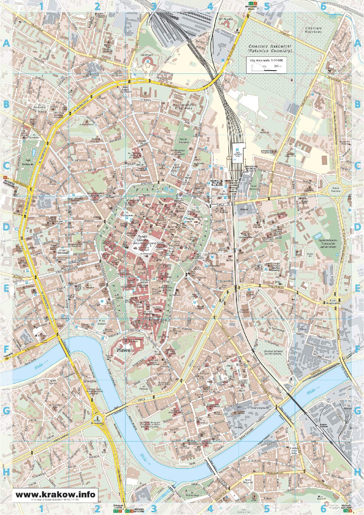 Large Krakow Maps for Free Download and Print | High-Resolution and