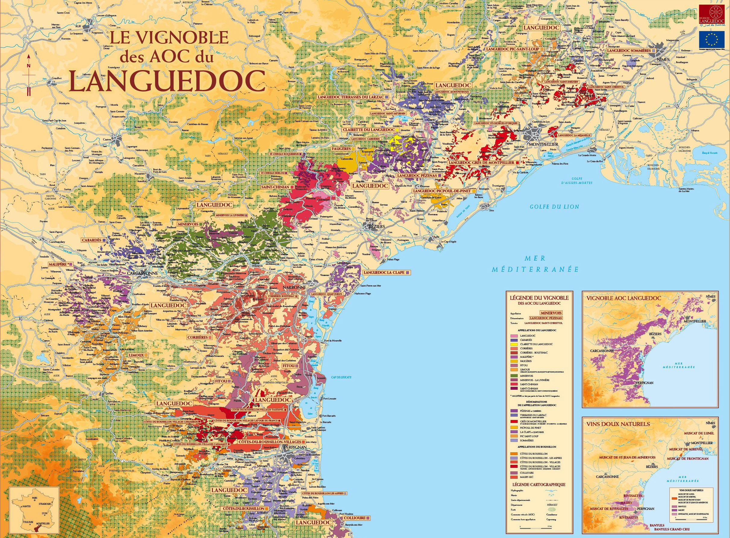 carte touristique du languedoc roussillon