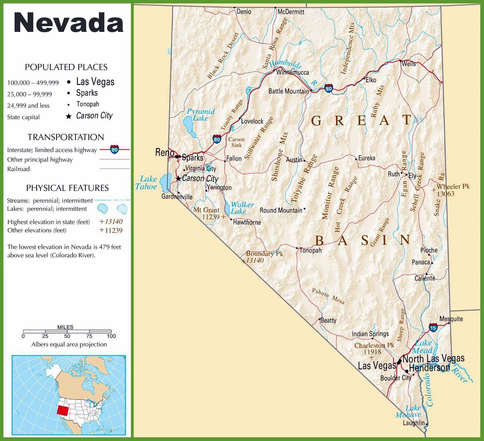 Large Nevada Maps For Free Download And Print High Resolution