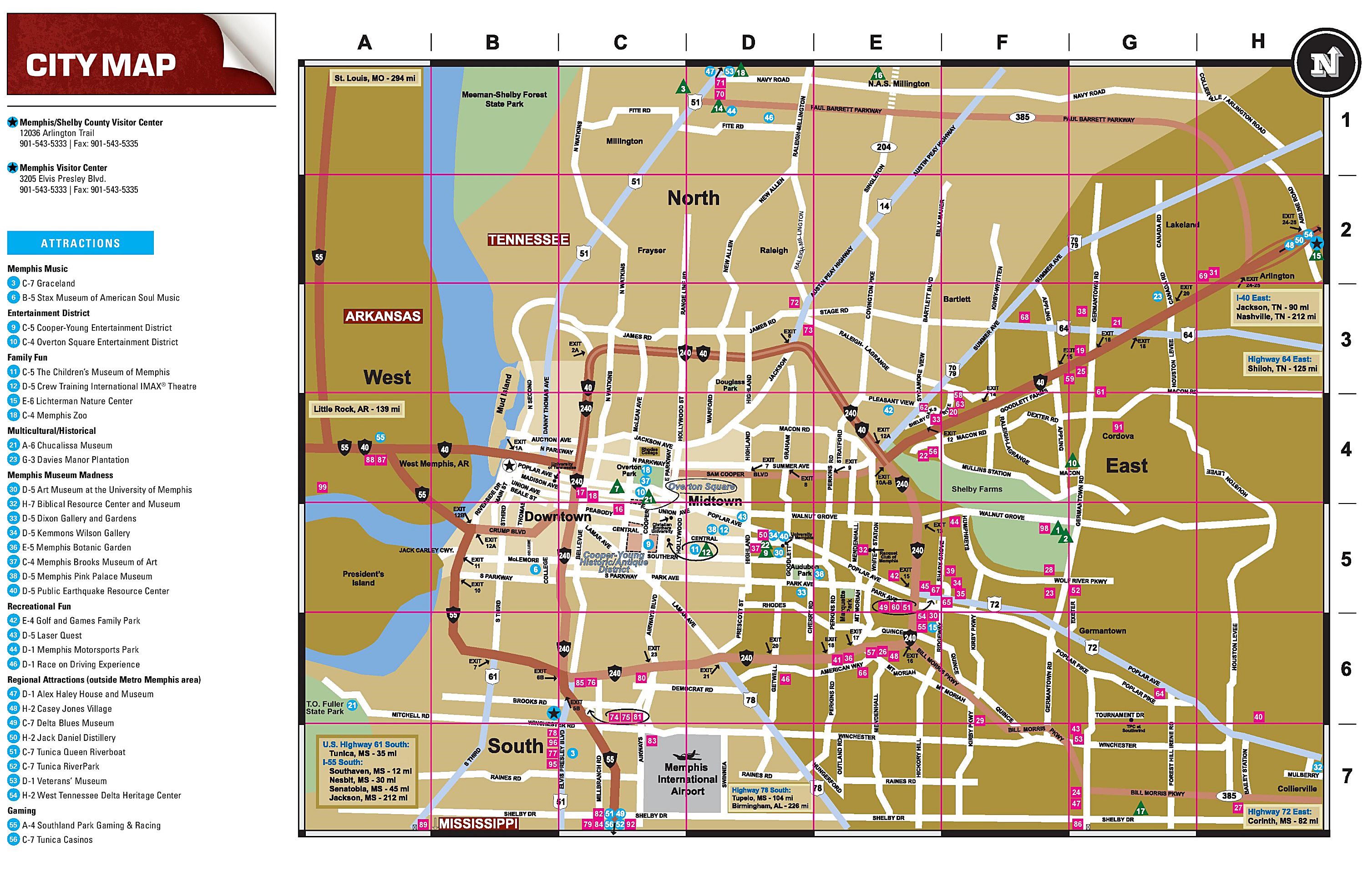 memphis-carte-touristique