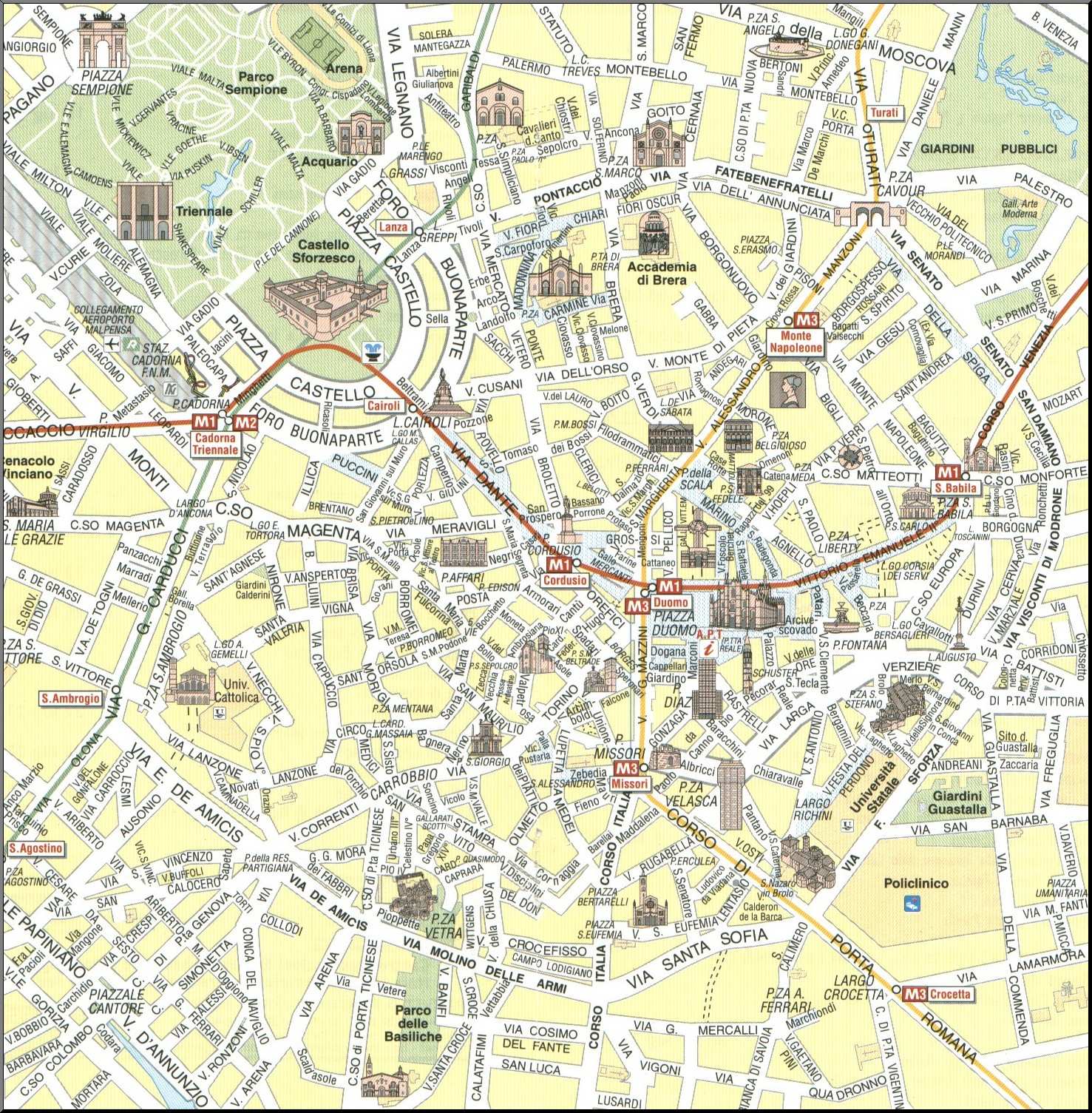 karta milano Large Milan Maps for Free Download and Print | High Resolution and  karta milano