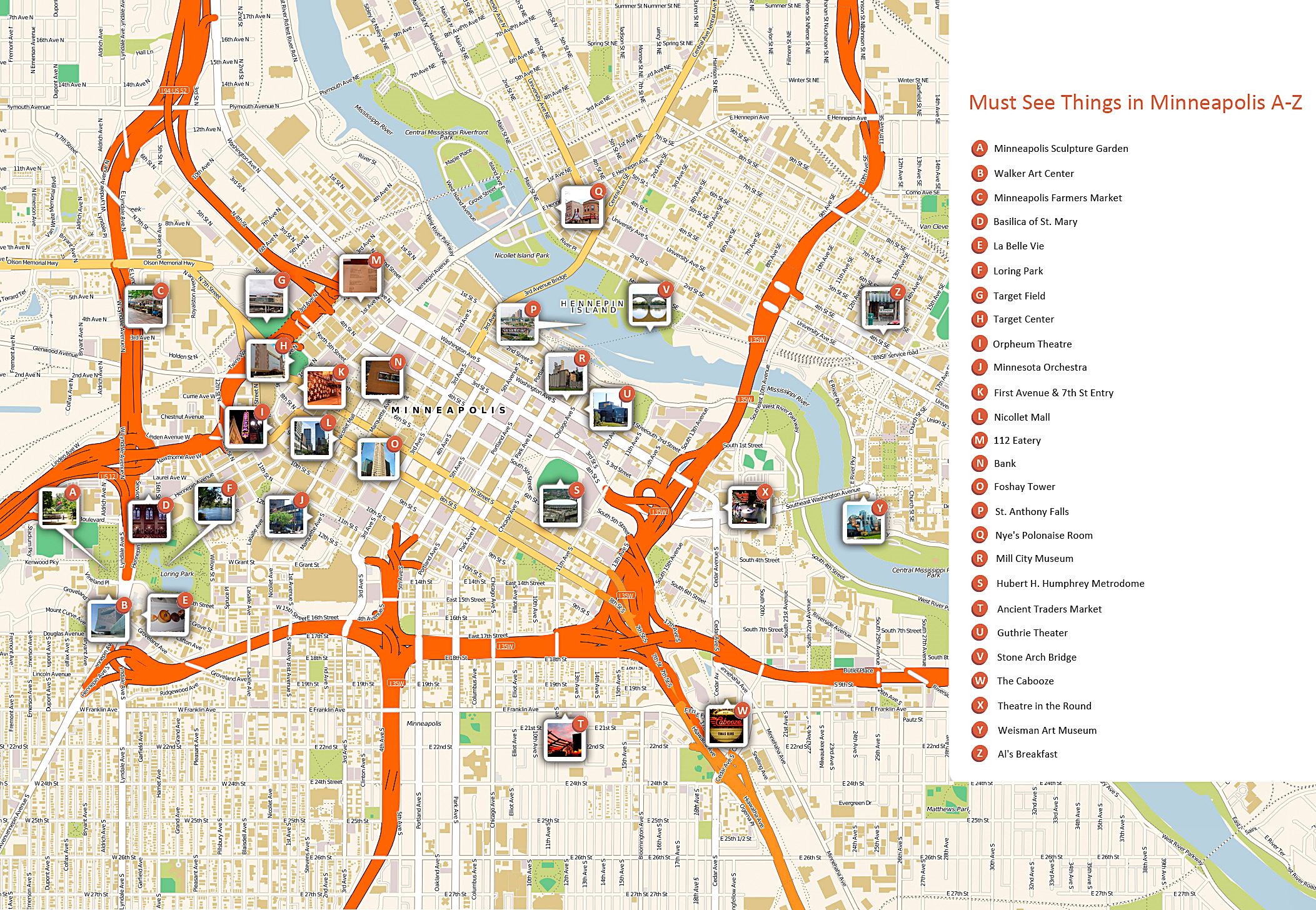 Large Minneapolis Maps for Free Download and Print HighResolution