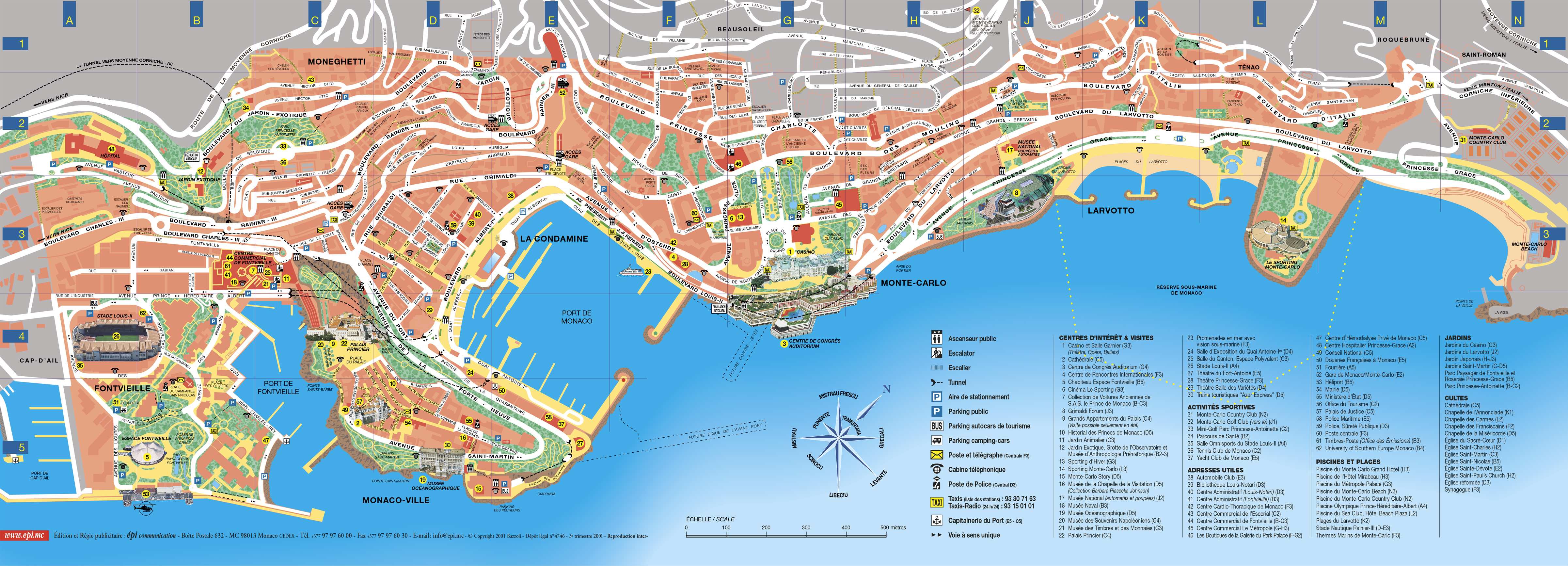 monaco térkép Large Monte Carlo Maps for Free Download and Print | High  monaco térkép