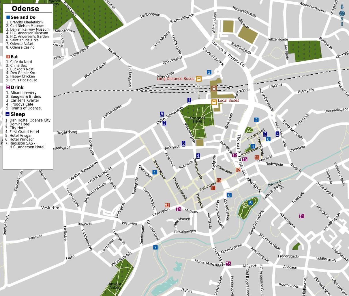 Large Odense Maps for Free Download | High-Resolution and Detailed ...