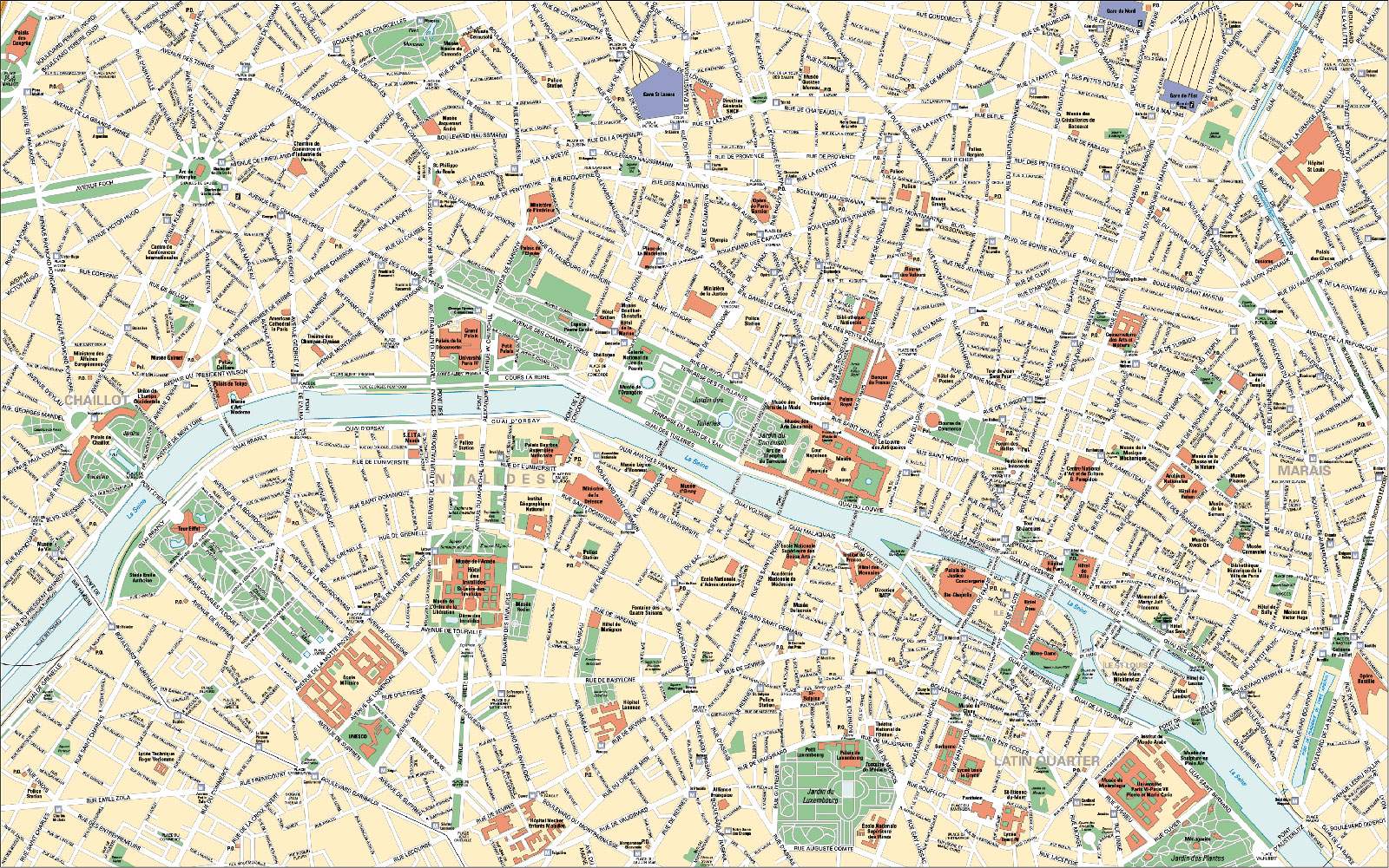 Large Paris Maps for Free Download and Print HighResolution and