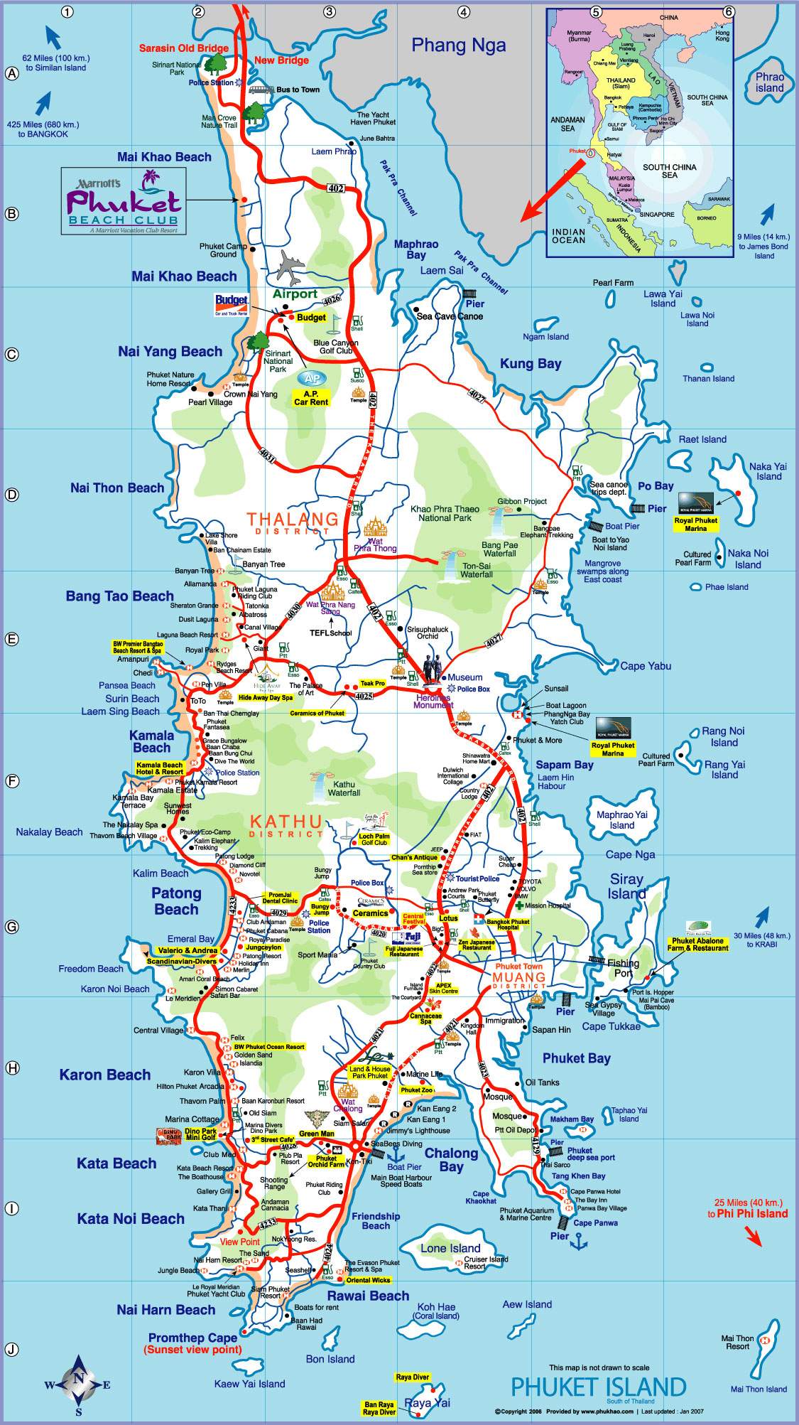 Large Phuket Maps for Free Download and Print | High-Resolution and