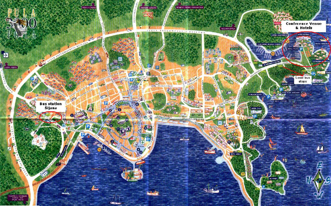 pula mapa Large Pula Maps for Free Download and Print | High Resolution and  pula mapa