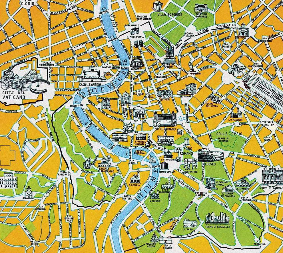Large Rome Maps for Free Download and Print | High-Resolution and