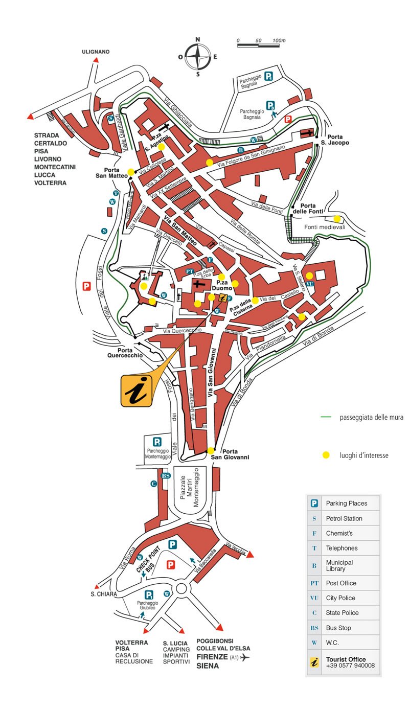 Large San Gimignano Maps For Free Download High Resolution And