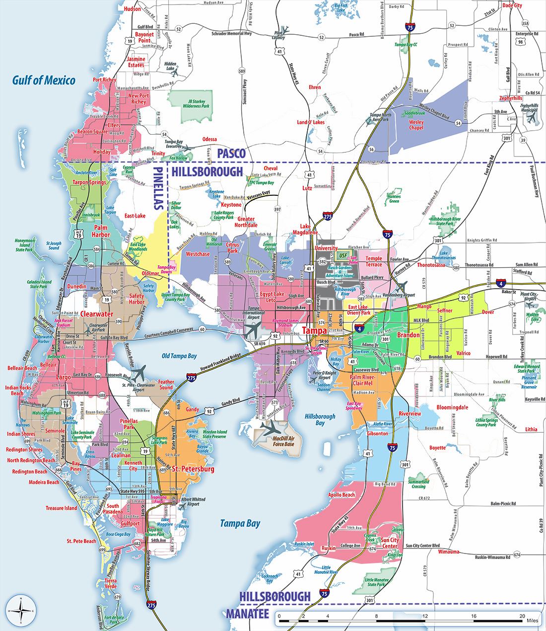 Large Tampa Maps For Free Download And Print High Resolution And