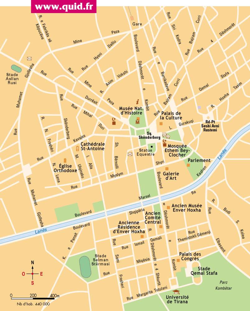 Large Tirana Maps for Free Download | High-Resolution and Detailed ...