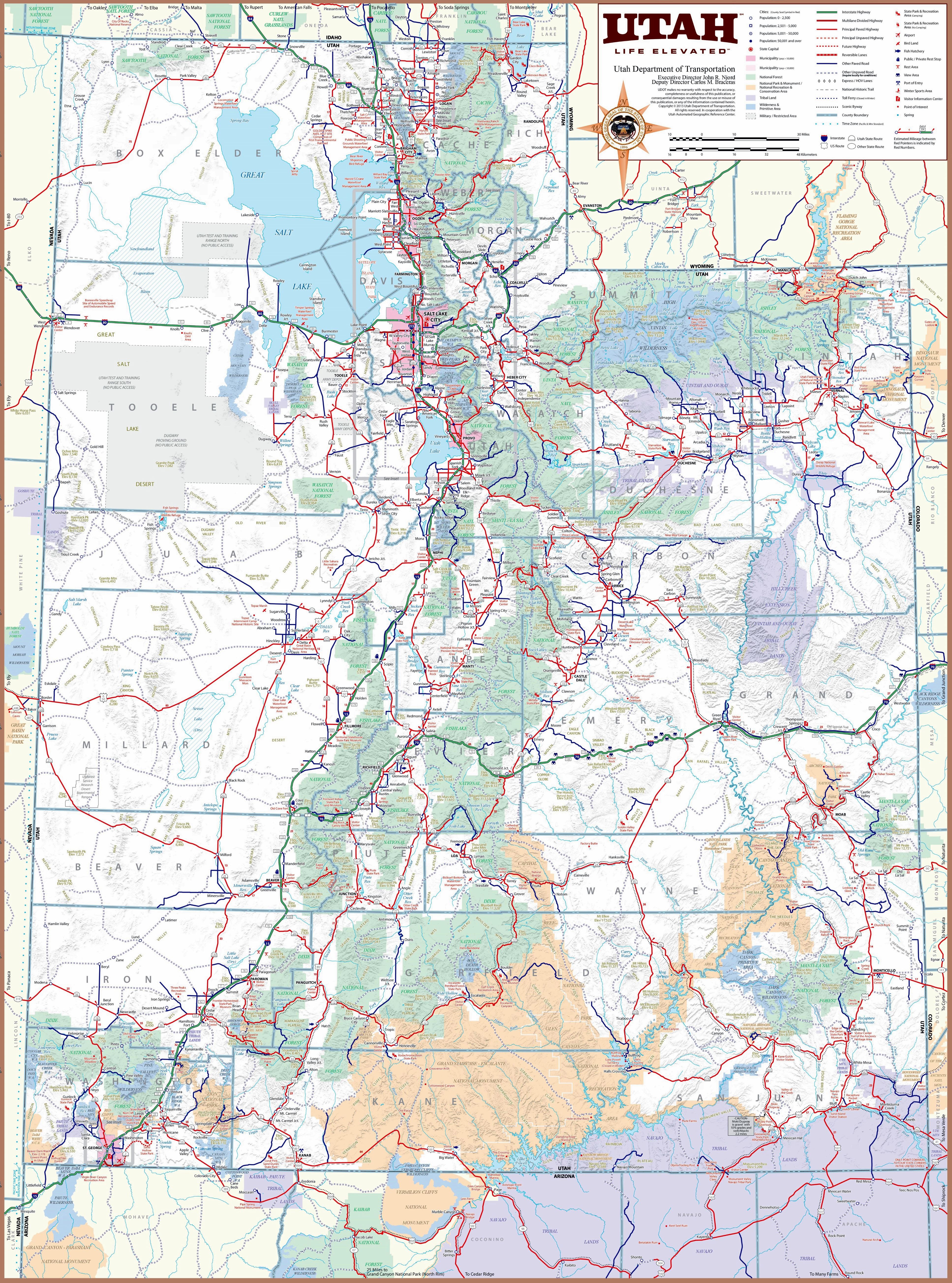 Large Utah Maps For Free Download And Print High Resolution And
