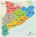 Carte de Catalogne