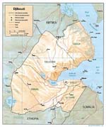 Djibouti kaart - OrangeSmile.com