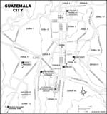 Carte de Le Guatemala