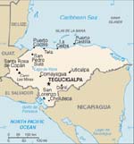 Carte de Le Honduras