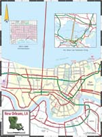 New Orleans kaart - OrangeSmile.com