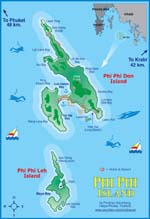 Carte de Îles Phi Phi