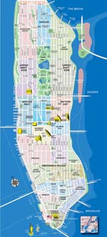 Manhattan kaart - OrangeSmile.com