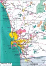 San Diego kaart - OrangeSmile.com