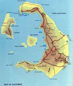 Santorini kaart - OrangeSmile.com