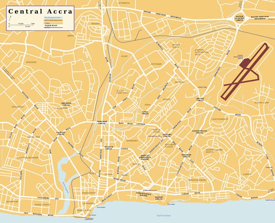 Große Karte von Accra 1