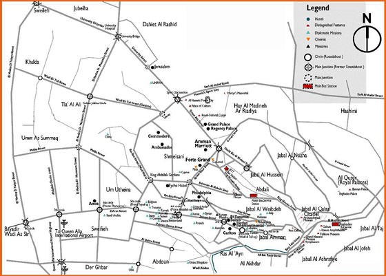 Детальная карта Аммана 1