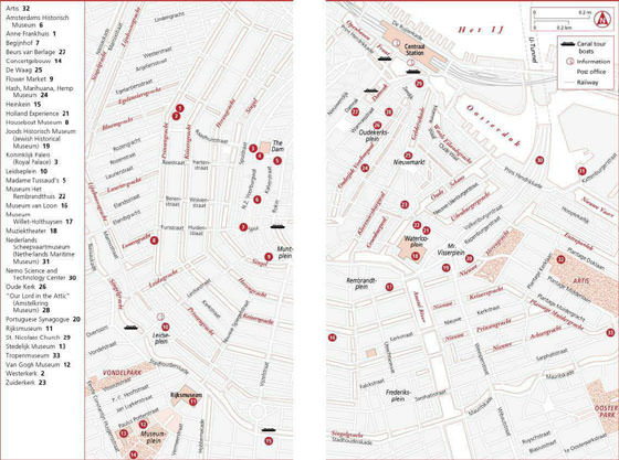 Gedetailleerde plattegrond van Amsterdam