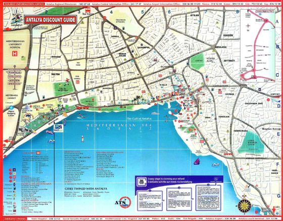 Mapa detallado de Antalya 2