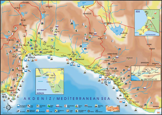 Gedetailleerde plattegrond van Antalya
