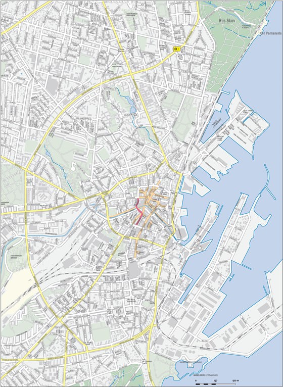 Детальная карта Орхуса 1