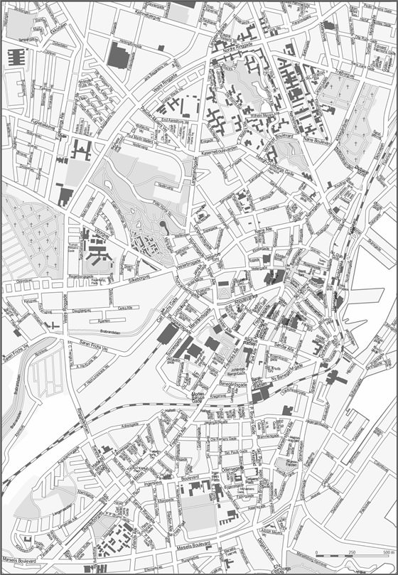 Detaillierte Karte von Arhus 2