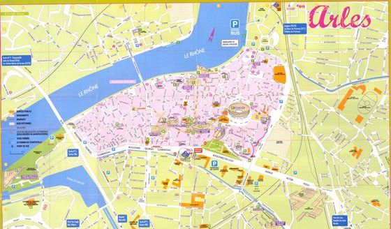 Große Karte von Arles 1