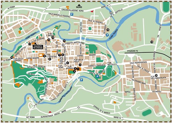 Detaillierte Karte von Ascoli Piceno 2